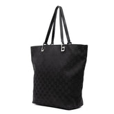 グッチ GGキャンバス ショルダーバッグ トートバッグ 31243 ブラック キャンバス レザー レディース GUCCI 【中古】